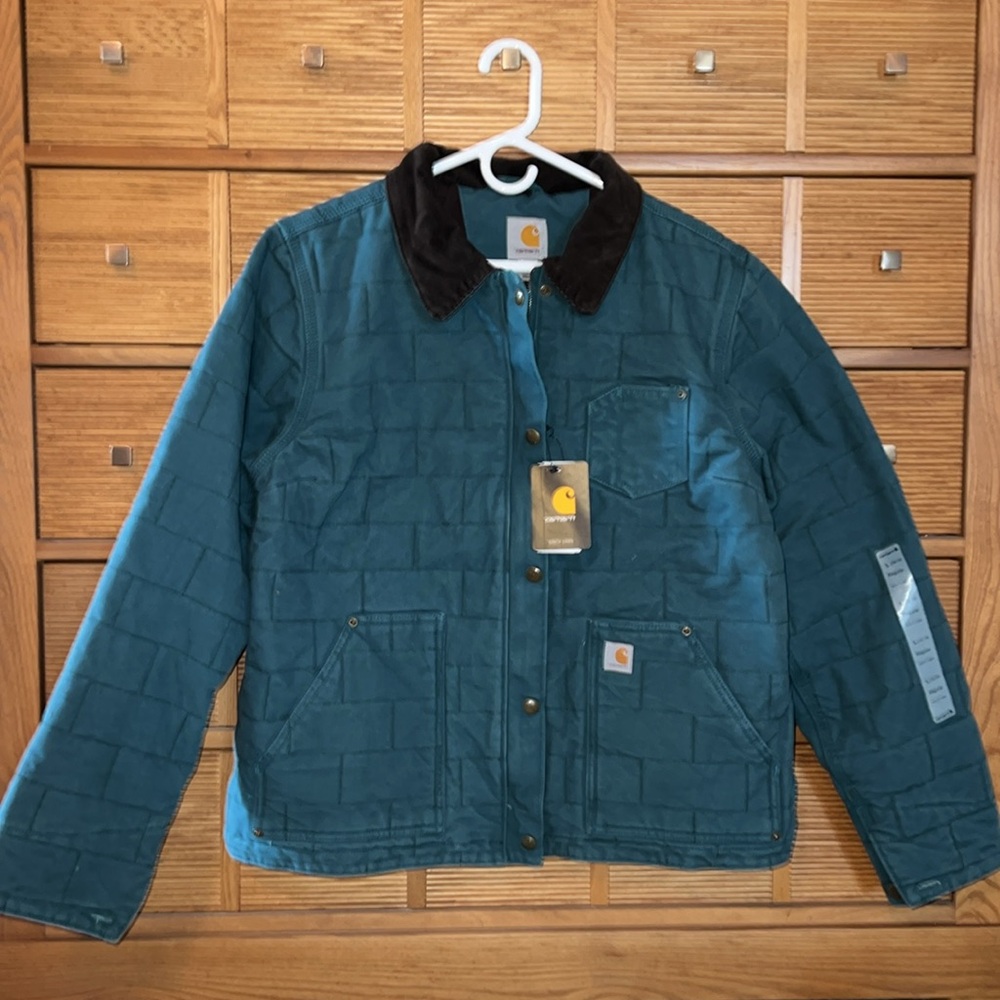 CARHARTT AMORET FLANNEL LINED QUILTED JACKET